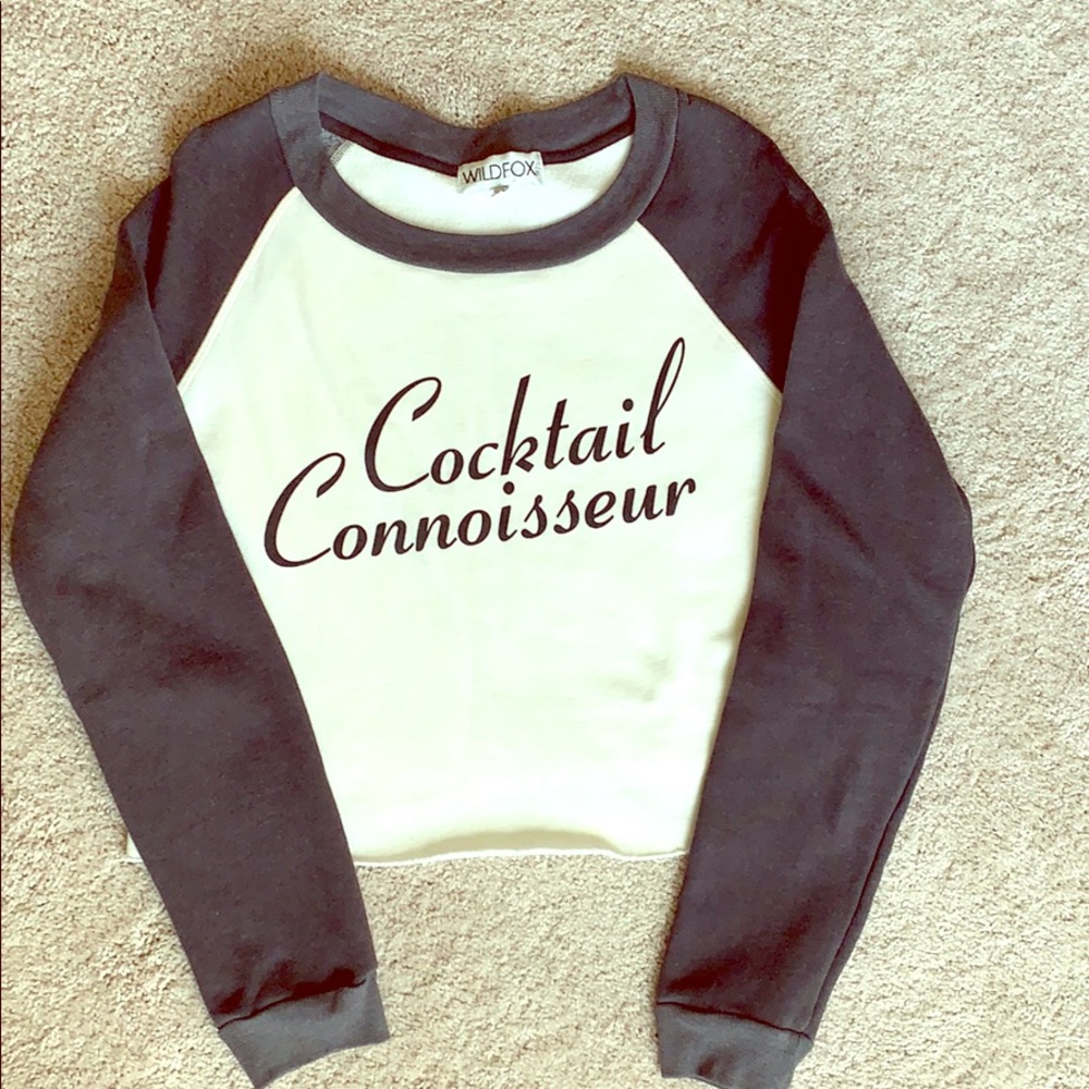 Wild fox cropped sweatshirt